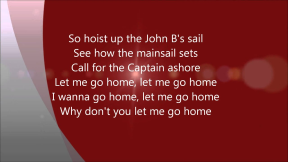 The Beach Boys - Sloop John B (I wanna go Home) LYRICS -1966
