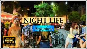 【4K】City Walk -  Night Life in Buenos Aires, Argentina